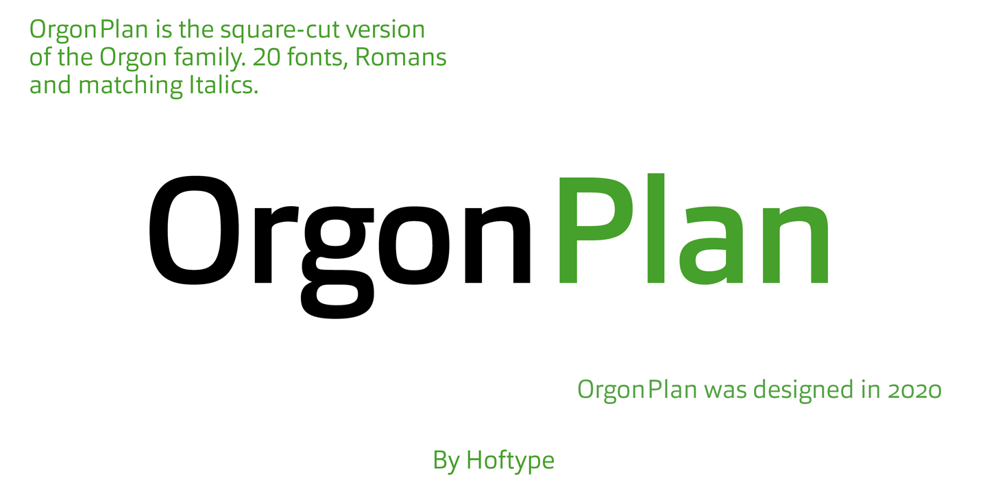 Шрифт Orgon Plan